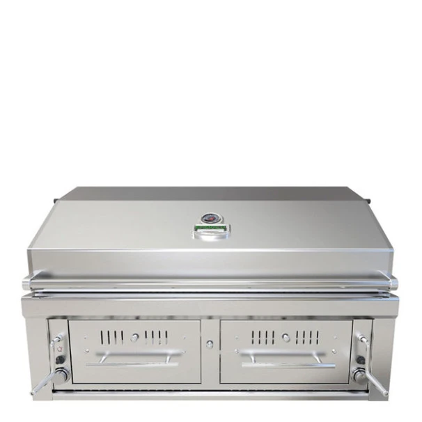 Barbecue Gaz Et Charbon Hybride Encastrable Sunstone Inox 2 Brûleurs 4 Barbecue Gaz Et Charbon Hybride Encastrable Sunstone Inox 2 Brûleurs – Image 2