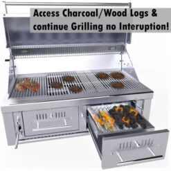 Barbecue Gaz Et Charbon Hybride Encastrable Sunstone Inox 2 Brûleurs 15 Barbecue Gaz Et Charbon Hybride Encastrable Sunstone Inox 2 Brûleurs -Barbecue Délices Promo barbecue hybride gaz et charbon encastrable sunstone emchdz42 5