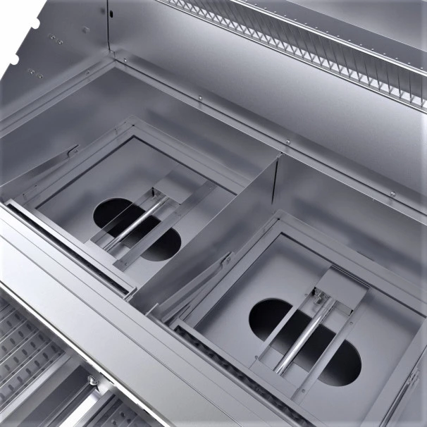 Barbecue Gaz Et Charbon Hybride Encastrable Sunstone Inox 2 Brûleurs 9 Barbecue Gaz Et Charbon Hybride Encastrable Sunstone Inox 2 Brûleurs – Image 7