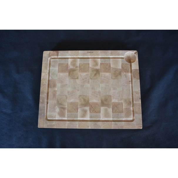 Billot à Poser Avec Rigole En Bois Debout De Charme Et équerres Inox 50 X 40 Cm 7 Billot à Poser Avec Rigole En Bois Debout De Charme Et équerres Inox 50 X 40 Cm – Image 5