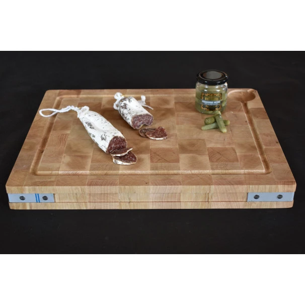 Billot à Poser Avec Rigole En Bois Debout De Charme Et équerres Inox 50 X 40 Cm 10 Billot à Poser Avec Rigole En Bois Debout De Charme Et équerres Inox 50 X 40 Cm – Image 8