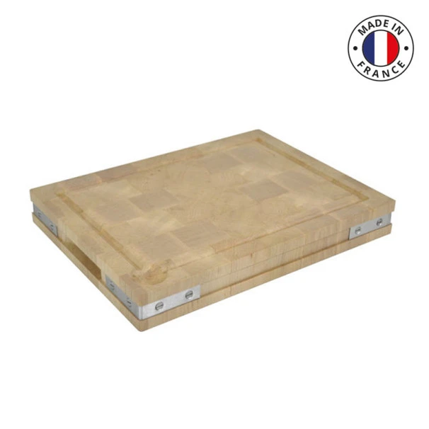 Billot à Poser Avec Rigole En Bois Debout De Charme Et équerres Inox 50 X 40 Cm 3 Billot à Poser Avec Rigole En Bois Debout De Charme Et équerres Inox 50 X 40 Cm