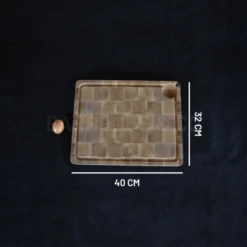 Billot Avec Rigole En Bois Debout De Charme 40 X 32 Cm