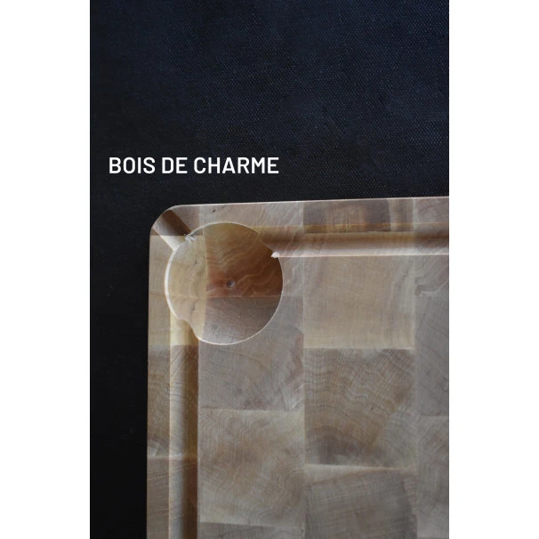 Billot Avec Rigole En Bois Debout De Charme 40 X 32 Cm 7 Billot Avec Rigole En Bois Debout De Charme 40 X 32 Cm – Image 5