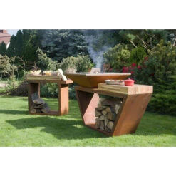 Braséro Plancha Artiss G4 Corten 90 Cm Plaque Acier Et Tablette Bois 17 Braséro Plancha Artiss G4 Corten 90 Cm Plaque Acier Et Tablette Bois -Barbecue Délices Promo brasero artiss g4 corten plancha acier carbone et tablette bois 7