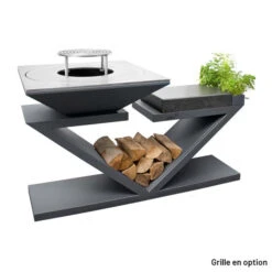 Braséro Plancha Artiss G5 Graphite 90 Cm Plaque Acier Et Tablette Granit -Barbecue Délices Promo brasero artiss g5 graphite plancha acier carbone et tablette granite 3