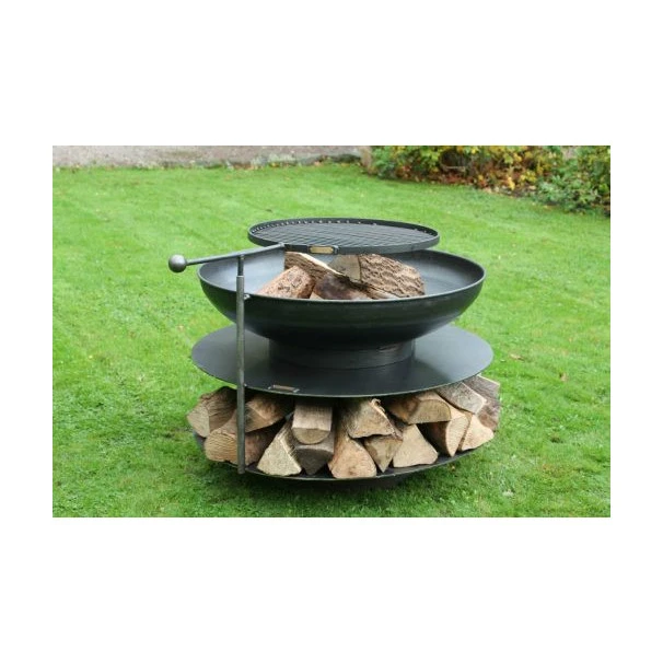 Braséro De Jardin Firepit Ring Of Logs Avec 1 Grille Ø90 X H70 Cm 5 Braséro De Jardin Firepit Ring Of Logs Avec 1 Grille Ø90 X H70 Cm – Image 3