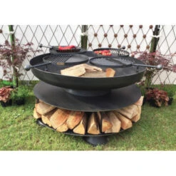 Braséro De Jardin Firepit Ring Of Logs Avec 4 Grilles Ø120 X H70 Cm 8 Braséro De Jardin Firepit Ring Of Logs Avec 4 Grilles Ø120 X H70 Cm -Barbecue Délices Promo brasero avec 4 grilles firepit ring of logs 120 2