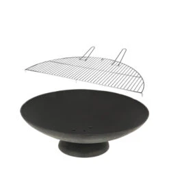 ESSCHERT DESIGN Braséro De Jardin Ø80 X H26 Cm Fonte + 1/2 Grille Bbq