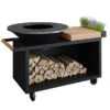 Braséro Plancha OFYR Island 100 Pro Black Billot Teck 1 Braséro Plancha OFYR Island 100 Pro Black Billot Teck -Barbecue Délices Promo brasero ofyr island pro 100 black plancha bois de teck