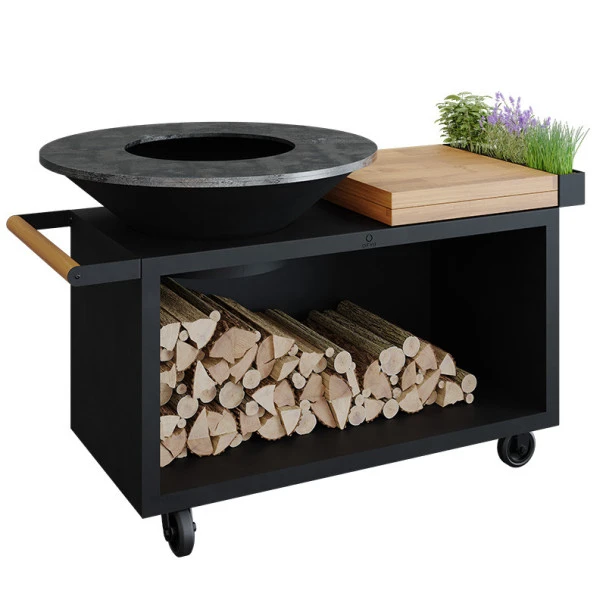 Braséro Plancha OFYR Island 100 Pro Black Billot Teck 3 Braséro Plancha OFYR Island 100 Pro Black Billot Teck