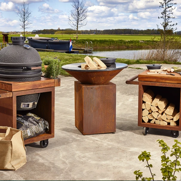 Braséro Plancha OFYR Classic 100 Acier Corten 3 Braséro Plancha OFYR Classic 100 Acier Corten