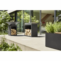 Braséro Plancha OFYR Classic Storage 100 Black -Barbecue Délices Promo brasero plancha ofyr classic 100 noir avec stockage a bois 2