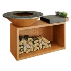 Braséro Plancha OFYR Island 100 Acier Corten Billot Céramique 9 Braséro Plancha OFYR Island 100 Acier Corten Billot Céramique -Barbecue Délices Promo brasero plancha ofyr island 100 ceramique 3