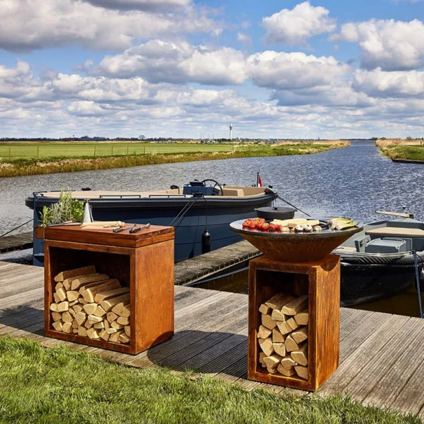 Braséro Plancha OFYR Classic Storage 85 Acier Corten 3 Braséro Plancha OFYR Classic Storage 85 Acier Corten