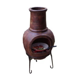 Cheminée Mexicaine Extérieure Grand Modèle 106 Cm Rouge