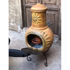 Cheminée Mexicaine Extérieure Grand Modèle 106 Cm Soleil Jaune 8 Cheminée Mexicaine Extérieure Grand Modèle 106 Cm Soleil Jaune -Barbecue Délices Promo cheminee mexicaine gm 106cm soleil jaune sur base 2