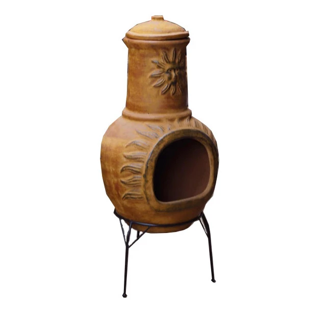 Cheminée Mexicaine Extérieure Grand Modèle 106 Cm Soleil Jaune 3 Cheminée Mexicaine Extérieure Grand Modèle 106 Cm Soleil Jaune