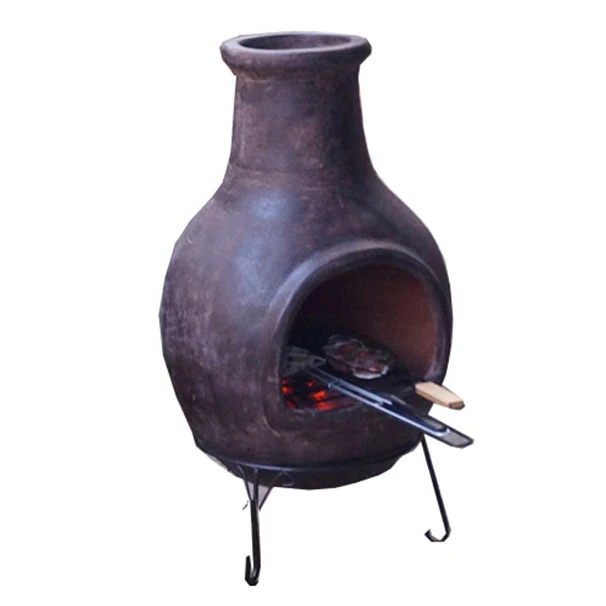 Cheminée Mexicaine Extérieure Jumbo Brun 113 Cm 4 Cheminée Mexicaine Extérieure Jumbo Brun 113 Cm – Image 2