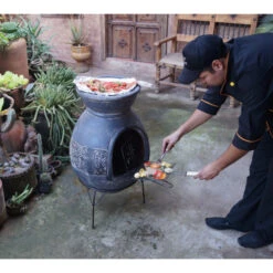 Cheminée Mexicaine Sur Base Avec Grille Inox Mexico Trade Center Jumbo 113 Cm Brun 14 Cheminée Mexicaine Sur Base Avec Grille Inox Mexico Trade Center Jumbo 113 Cm Brun -Barbecue Délices Promo cheminee mexicaine jumbo brun 113cm sur base avec grille inox 2