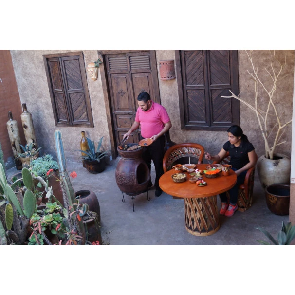 Cheminée Mexicaine Sur Base Avec Grille Inox Mexico Trade Center Jumbo 113 Cm Brun 8 Cheminée Mexicaine Sur Base Avec Grille Inox Mexico Trade Center Jumbo 113 Cm Brun – Image 6