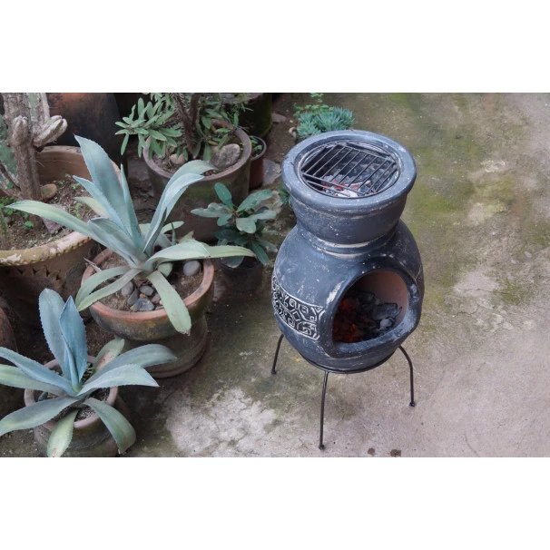 Cheminée Mexicaine Sur Base Avec Grille Inox Mexico Trade Center Jumbo 113 Cm Brun 10 Cheminée Mexicaine Sur Base Avec Grille Inox Mexico Trade Center Jumbo 113 Cm Brun – Image 8