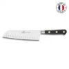 Couteau Sabatier Santoku Alvéole Rivet Laiton 18 Cm Noir -Barbecue Délices Promo couteau sabatier santoku alveole rivet laiton 18 cm noir