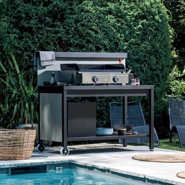 Desserte Universelle Plancha 3-4 Feux Forge Adour Acier Noir 3 Desserte Universelle Plancha 3-4 Feux Forge Adour Acier Noir