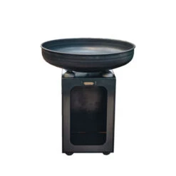 Braséro De Jardin Sur Range Bois Firepit Log Store Ø70 X H82 Cm