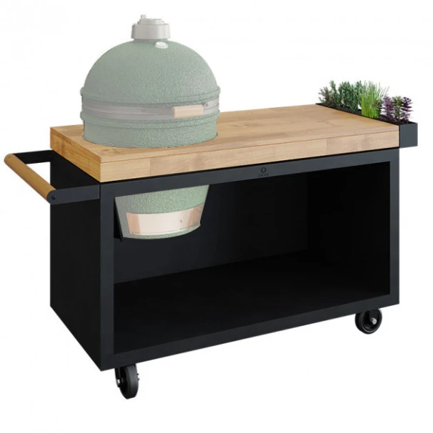 Table OFYR Pro Pour Big Green Egg Black Bois Teck 4 Table OFYR Pro Pour Big Green Egg Black Bois Teck – Image 2