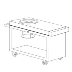 Table OFYR Pro Pour Big Green Egg Black Bois Teck 10 Table OFYR Pro Pour Big Green Egg Black Bois Teck -Barbecue Délices Promo kamado ofyr table black pro bois de teck bge 3