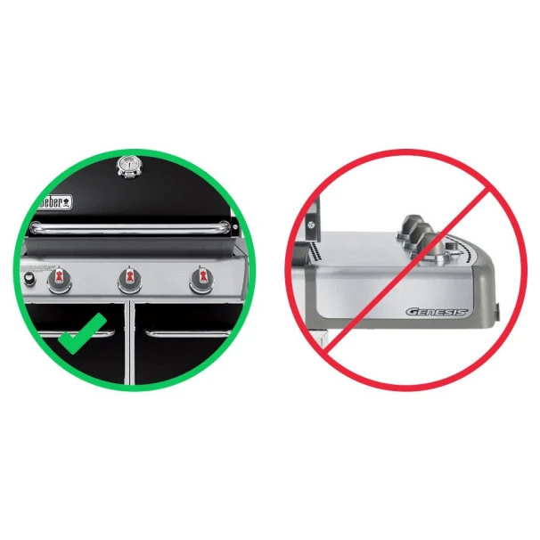 Lot De 3 Boutons Barbecue Gaz Weber Genesis 300 (boutons Façade) 4 Lot De 3 Boutons Barbecue Gaz Weber Genesis 300 (boutons Façade) – Image 2