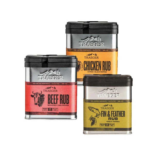Pack 3 Rubs Traeger Boeuf, Poulet Et Poisson 3 Pack 3 Rubs Traeger Boeuf, Poulet Et Poisson