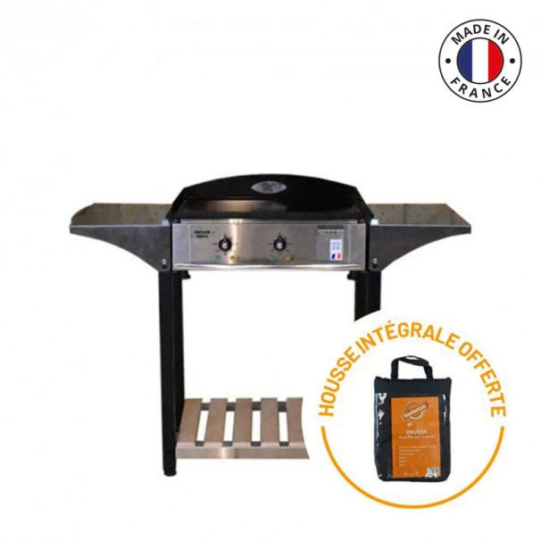 Ensemble Plancha électrique Roller Grill PL600E Inox Sur Chariot En Bois Et Inox Roller Grill 3 Ensemble Plancha électrique Roller Grill PL600E Inox Sur Chariot En Bois Et Inox Roller Grill