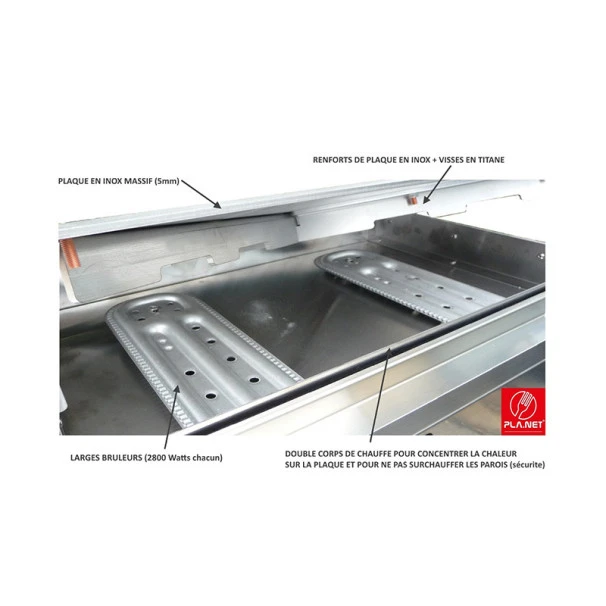 Plancha électrique Encastrable Inox Planet Oasi 60 Lisse 1 Feu 60 X 40 6 Plancha électrique Encastrable Inox Planet Oasi 60 Lisse 1 Feu 60 X 40 – Image 4