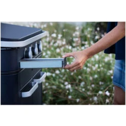 Plancha Gaz Eno 80 Enosign Blue Navy 3 Brûleurs 70 X 40 Avec Couvercle -Barbecue Délices Promo plancha enosign gaz 80 bleu navy capot 2