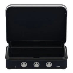 Plancha Gaz Eno 80 Enosign Blue Navy 3 Brûleurs 70 X 40 Avec Couvercle -Barbecue Délices Promo plancha enosign gaz 80 bleu navy capot 5
