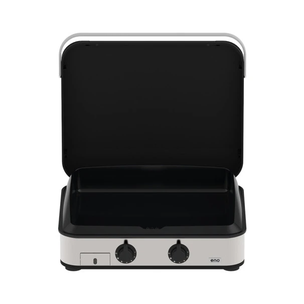 Plancha Gaz Eno 65 Enosign Inox Et Noir 2 Brûleurs 56 X 40 Avec Couvercle 7 Plancha Gaz Eno 65 Enosign Inox Et Noir 2 Brûleurs 56 X 40 Avec Couvercle – Image 5