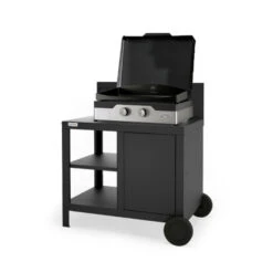 Ensemble Plancha Gaz Le Marquier Allure 260 Duo Avec Capot Sur Chariot Acier