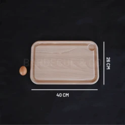 Planche à Découper Avec Rigole En Hêtre 40 X 26 Cm