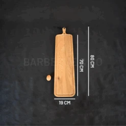 Planche à Découper Avec Rigole En Chêne Massif 19 X 70 Cm