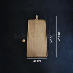 Planche à Découper Avec Rigole En Chêne Massif 34 X 70 Cm
