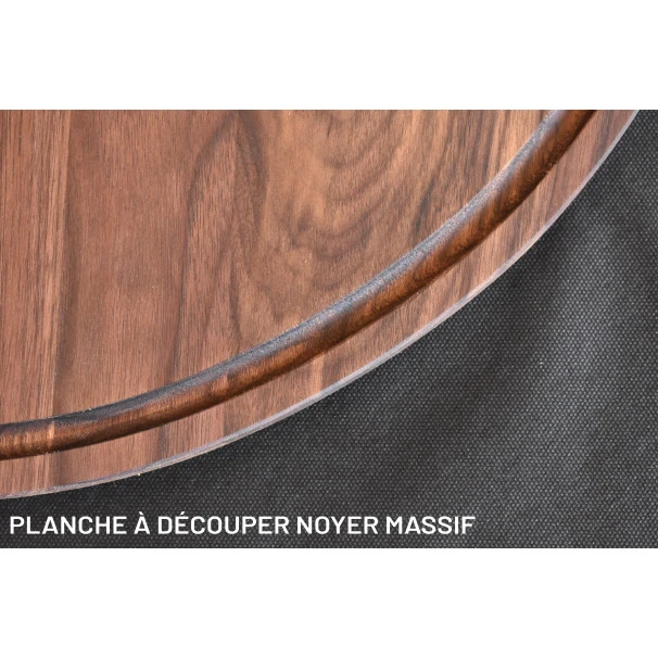 Planche à Découper Ronde Avec Rigole En Noyer 60 Cm 7 Planche à Découper Ronde Avec Rigole En Noyer 60 Cm – Image 5