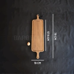 Planche à Découper Avec Rigole En Chêne Massif 19 X 78 Cm