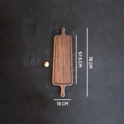 Planche à Découper Avec Rigole En Noyer 19 X 78 Cm
