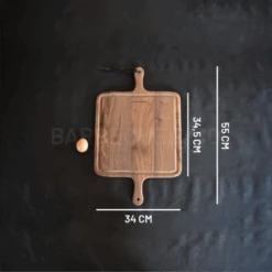 Planche à Découper Avec Rigole En Noyer 34 X 55 Cm