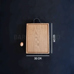 Planche à Découper Avec Rigole En Chêne Massif 40 X 30 Cm
