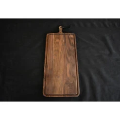Planche à Découper Avec Rigole En Noyer 34 X 70 Cm -Barbecue Délices Promo planche a decouper rectangular deutchdeluxes 34 x 70 cm 1