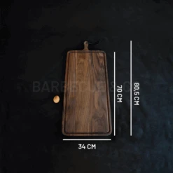 Planche à Découper Avec Rigole En Noyer 34 X 70 Cm