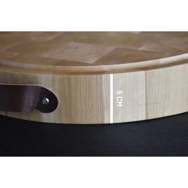 Planche à Découper Ronde Avec Rigole En Bois Debout De Charme 57 X 40 Cm 6 Planche à Découper Ronde Avec Rigole En Bois Debout De Charme 57 X 40 Cm – Image 4